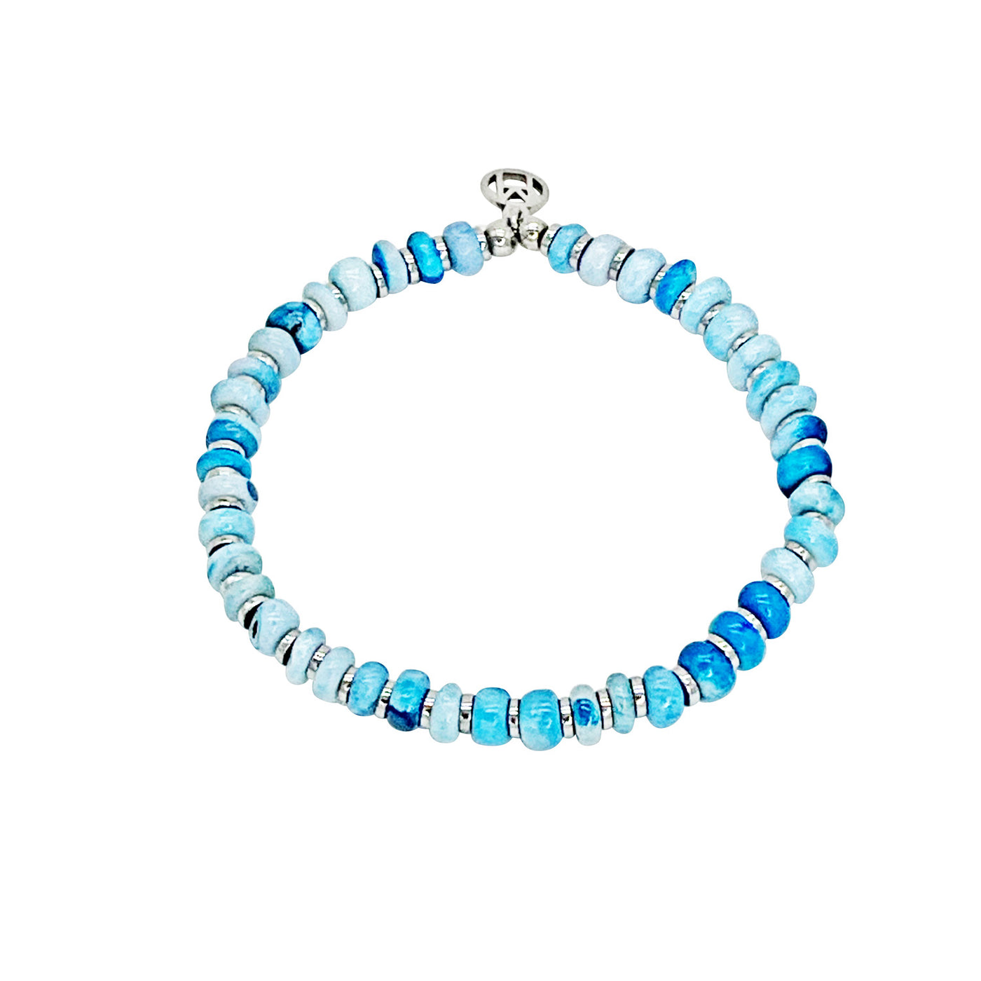 Blue Opal  Gemstone Stretch Bracelet