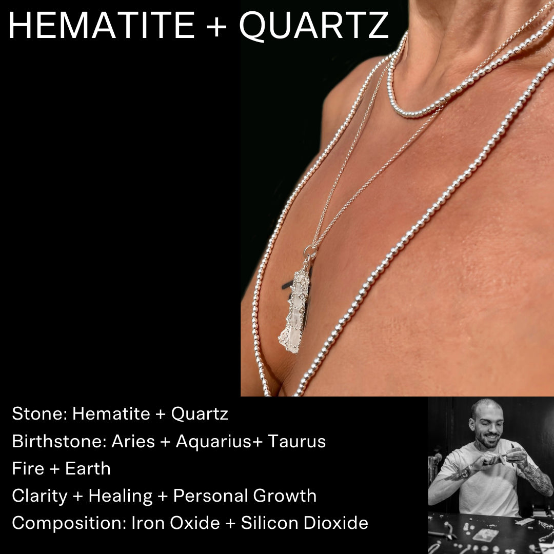 Hematite + Quartz Gemstone