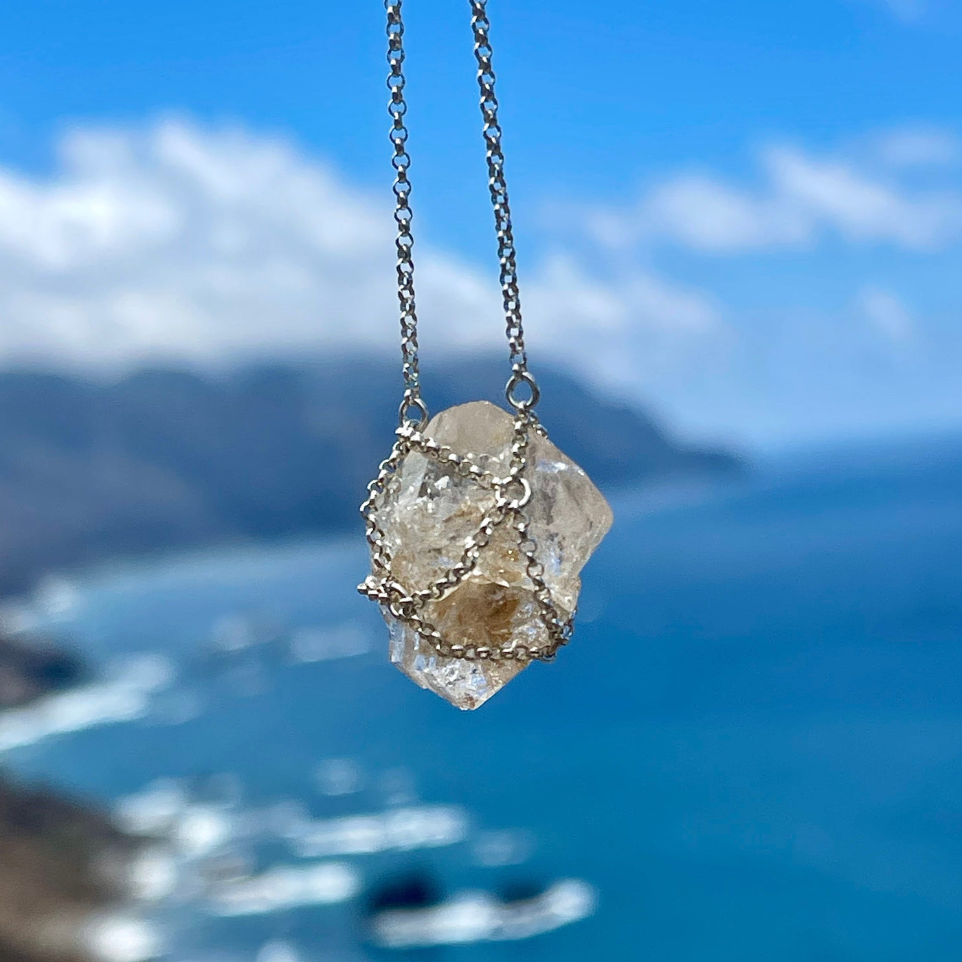 Caged Quartz Necklace