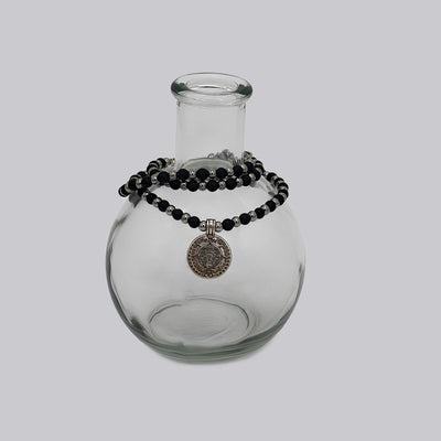 Black Onyx Coin Necklace