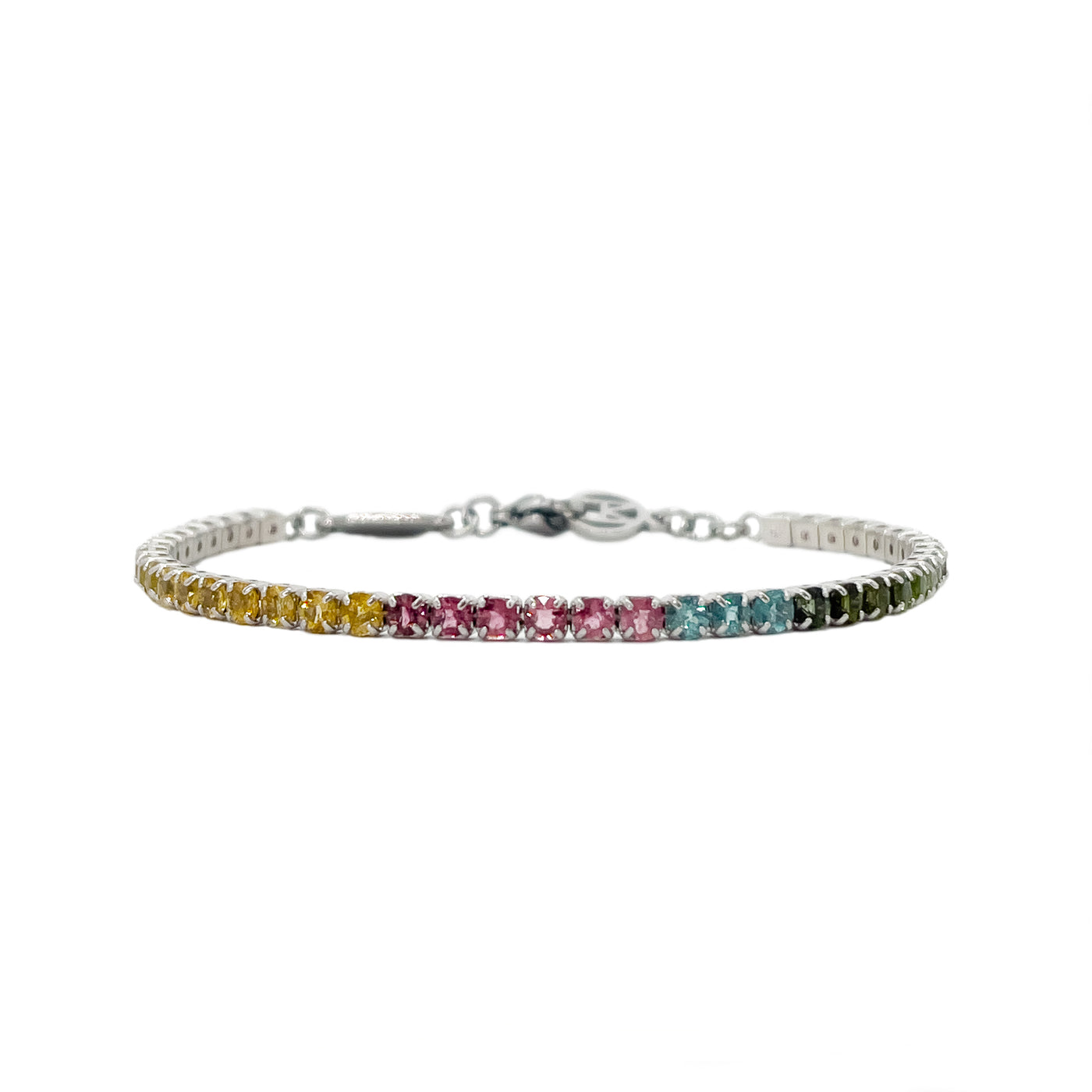 Rainbow Gemstone Tennis Bracelet