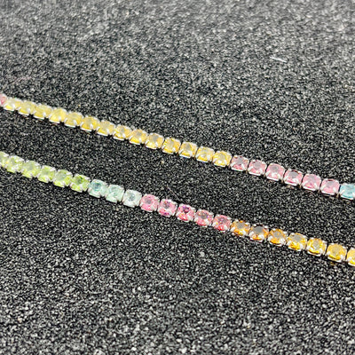 Rainbow Gemstone Tennis Bracelet