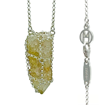 Caged Citrine Quartz Pendant