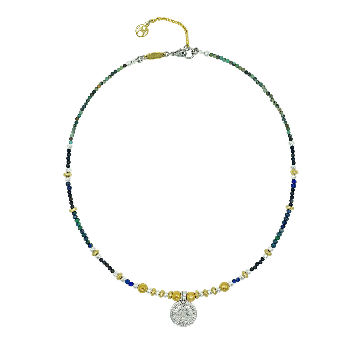 Gemstone Coin Necklace