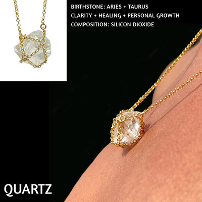 Golden XL Quartz Necklace